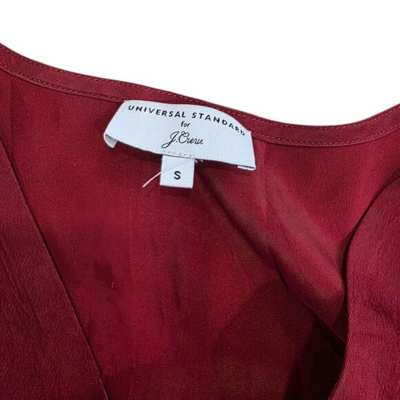 Universal Standard for J.Crew Dark Red Cupro Tunic Dress S - Picture 4 of 5